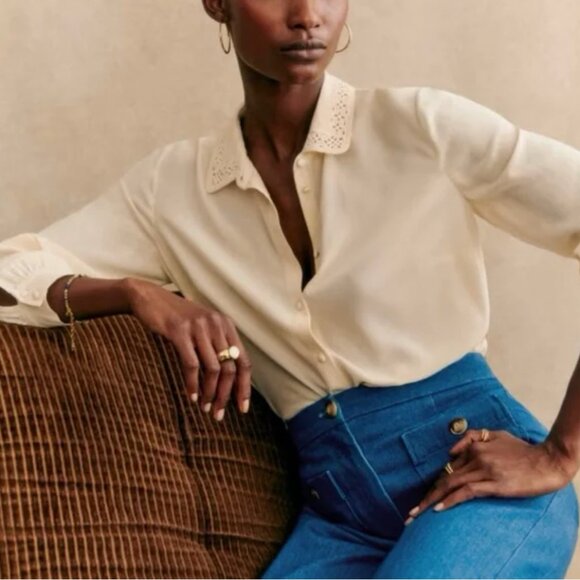 Sézane Vito Shirt FR 38 = US 6 - Picture 1 of 16